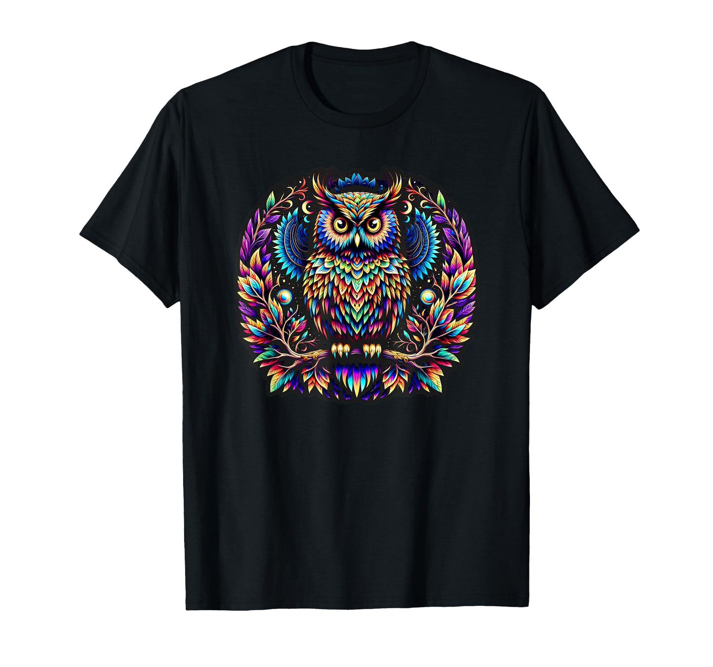 Psychedelic Owl - Daybreak Blue T-Shirt