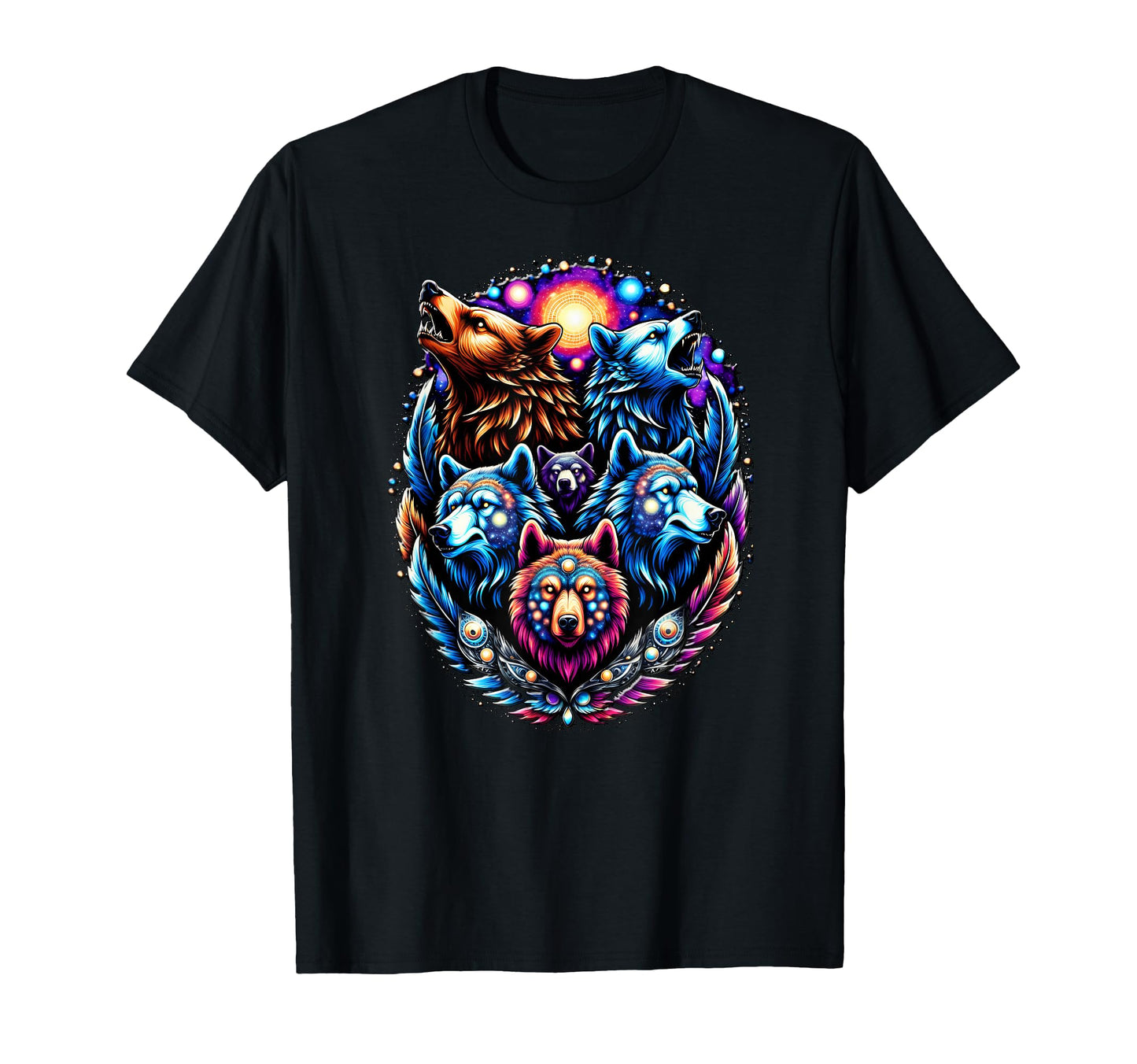 Psychedelic Bears and Wolves T-Shirt