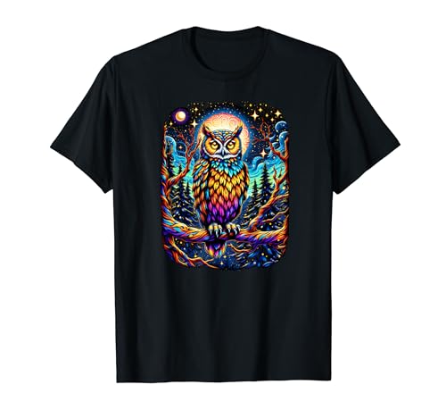 Psychedelic Nightwatch owl T-Shirt