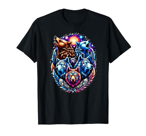 Psychedelic Bears and Wolves T-Shirt